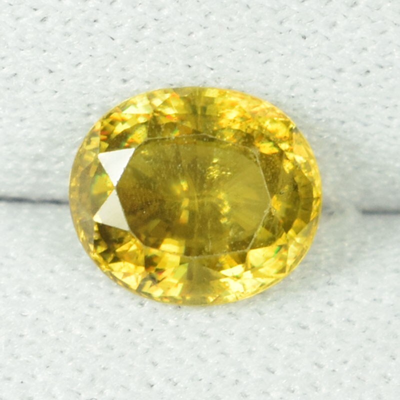 1.08 Cts Best Luster Multi Sparkling Natural Sphene Oval….!!!!!!