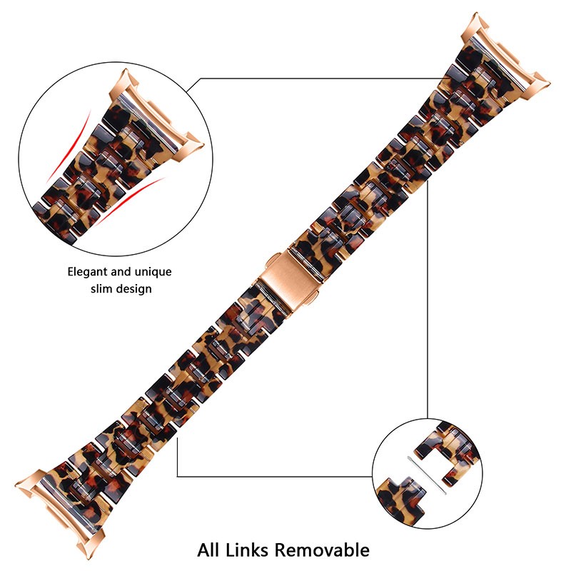 For Samsung Galaxy Watch 8/8 Classic Slim Resin Stainless Steel Watch Strap Band