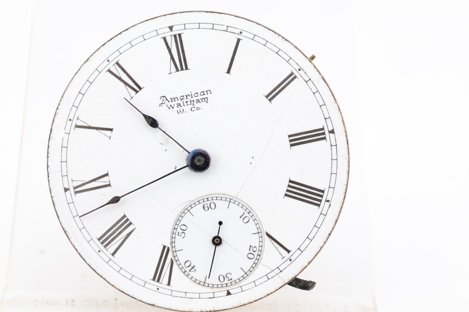 WALTHAM Gr. No. 1, 18s 7j 4580639 POCKET WATCH MOVEMENT, RUNS (KR)