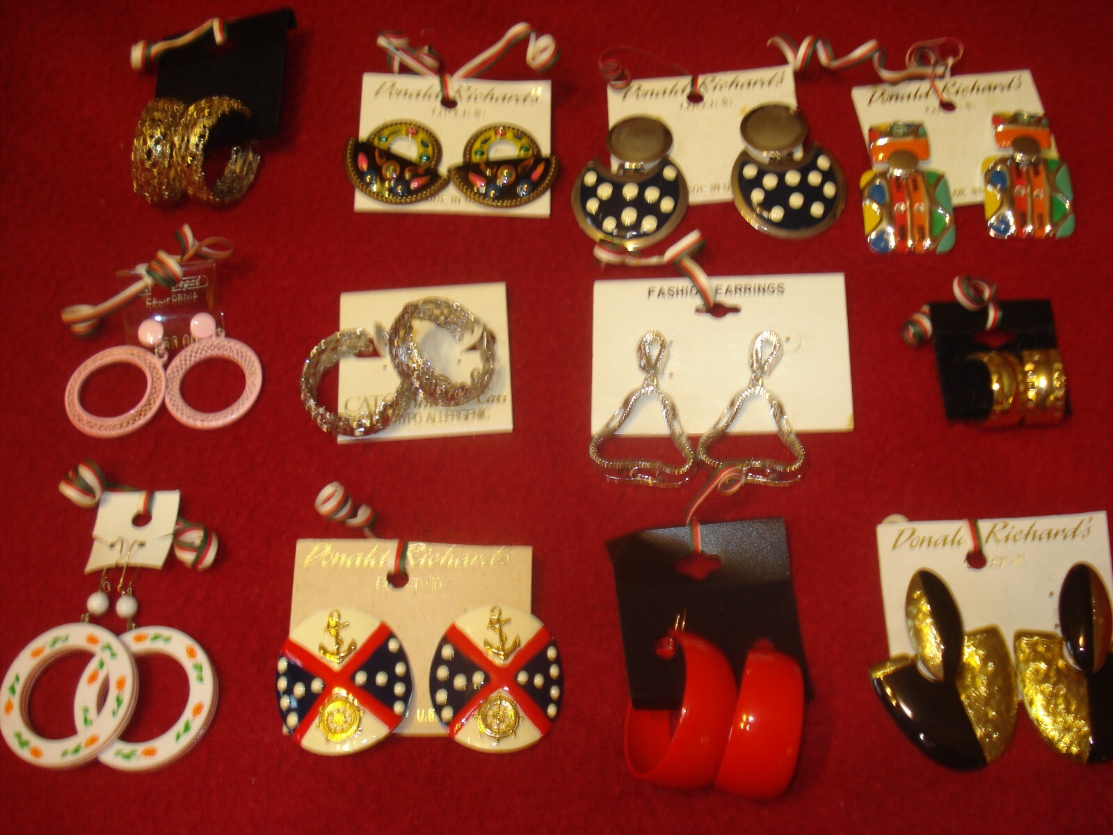 Lot of 12 Pierced Earrings ALL NEW 5 Donald Richards High Price