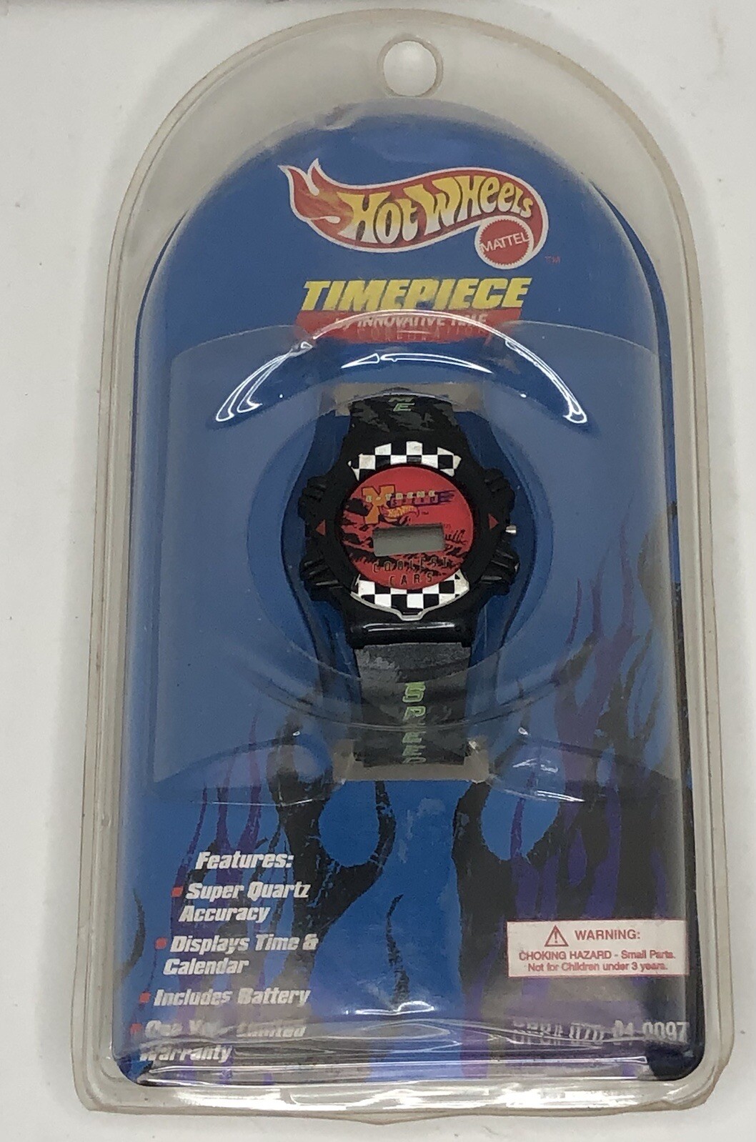 Hot Wheels Mattel Timepiece by Innovative Time Flame Logo Digital Watch NIP