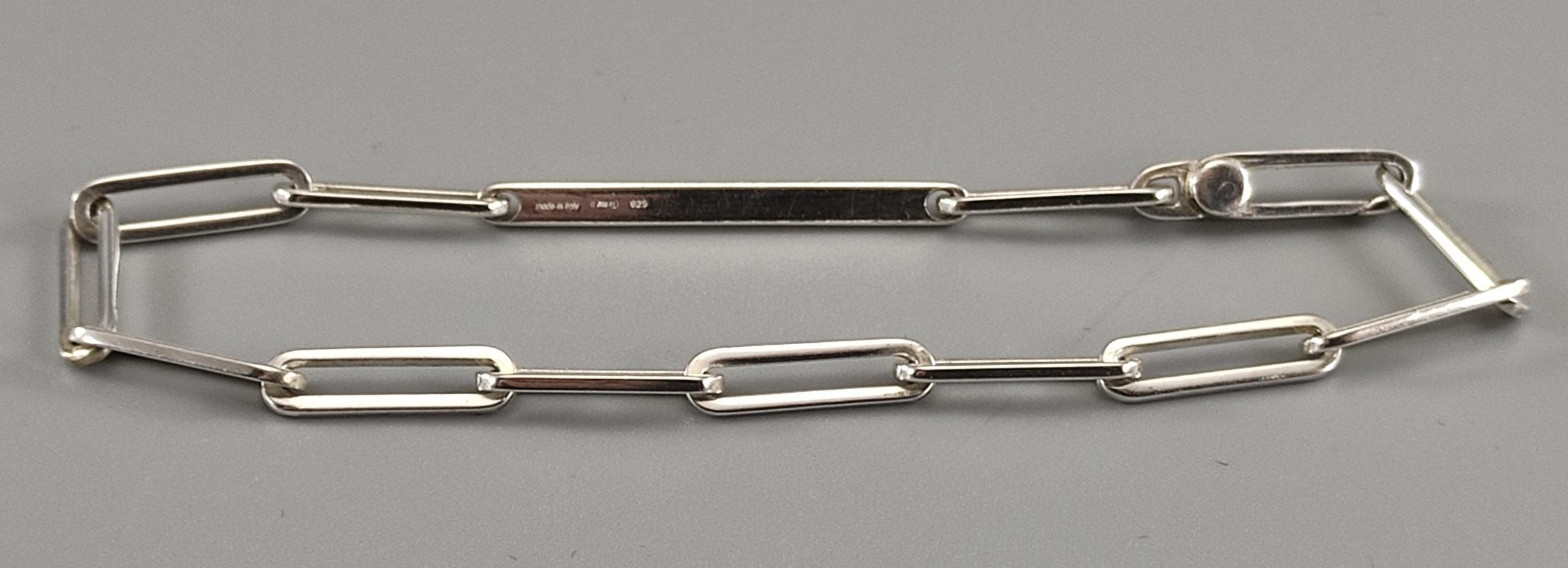Gucci Sterling Silver 925 Chain Link Bracelet 18.5cm 4mm Light Weight 5.3g