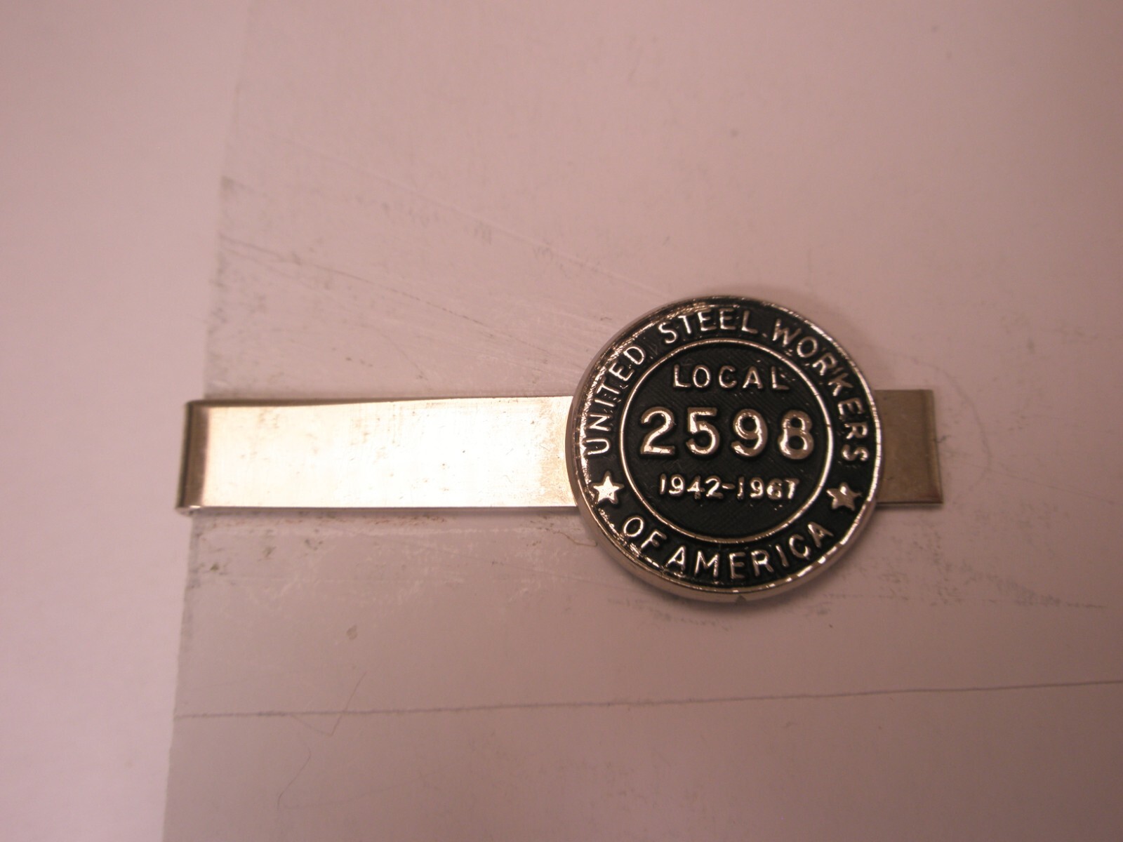 1942-1967 USW United Steel Workers Union Local 2598 Vintage Tie Bar Clip