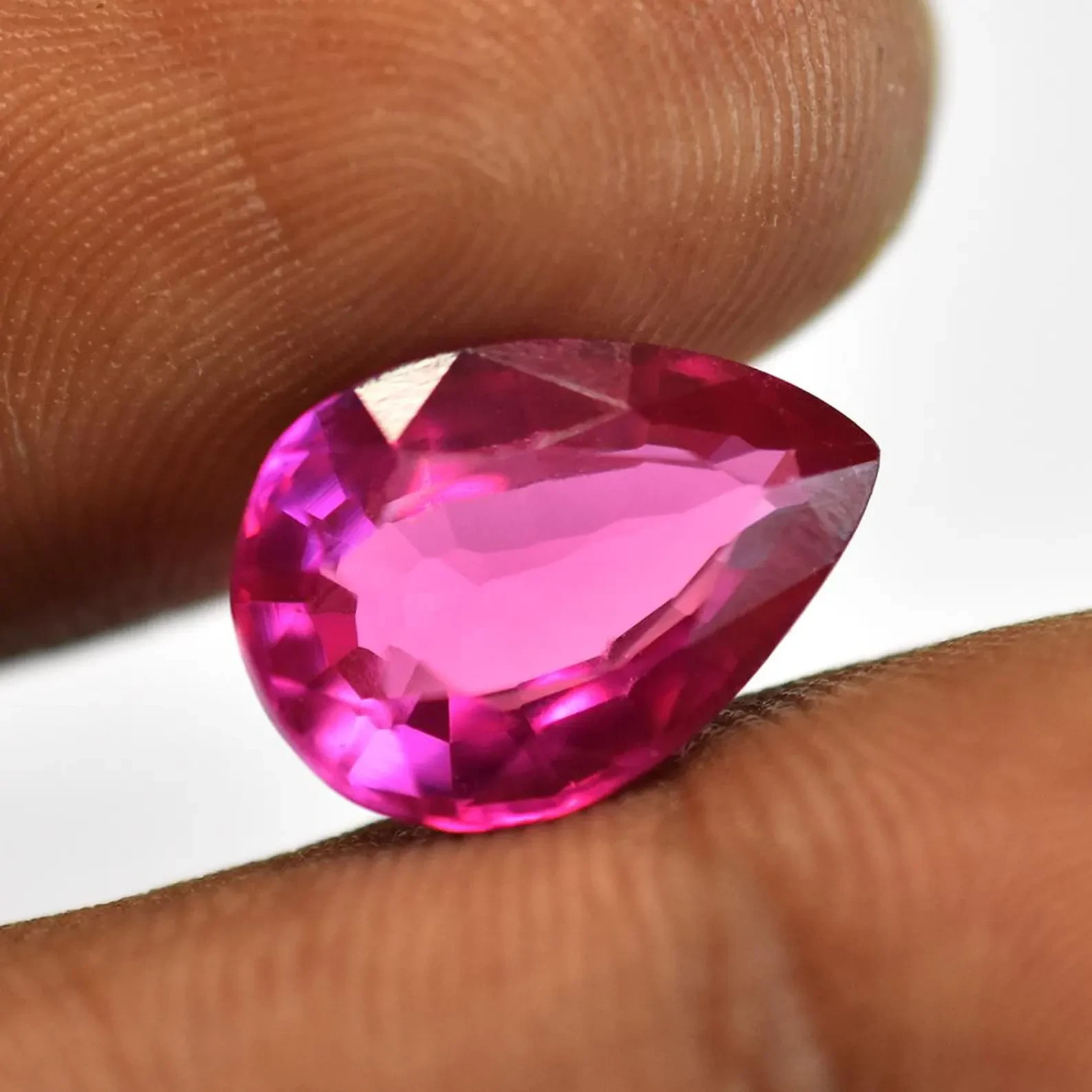 21.25 Ct GIE Certified Natural Ceylon Pink Sapphire Pear Cut Loose Gemstone A++