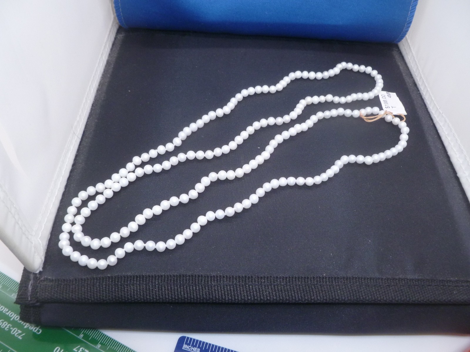 White Pearl Strand 6 mm Strand 34 inches long
