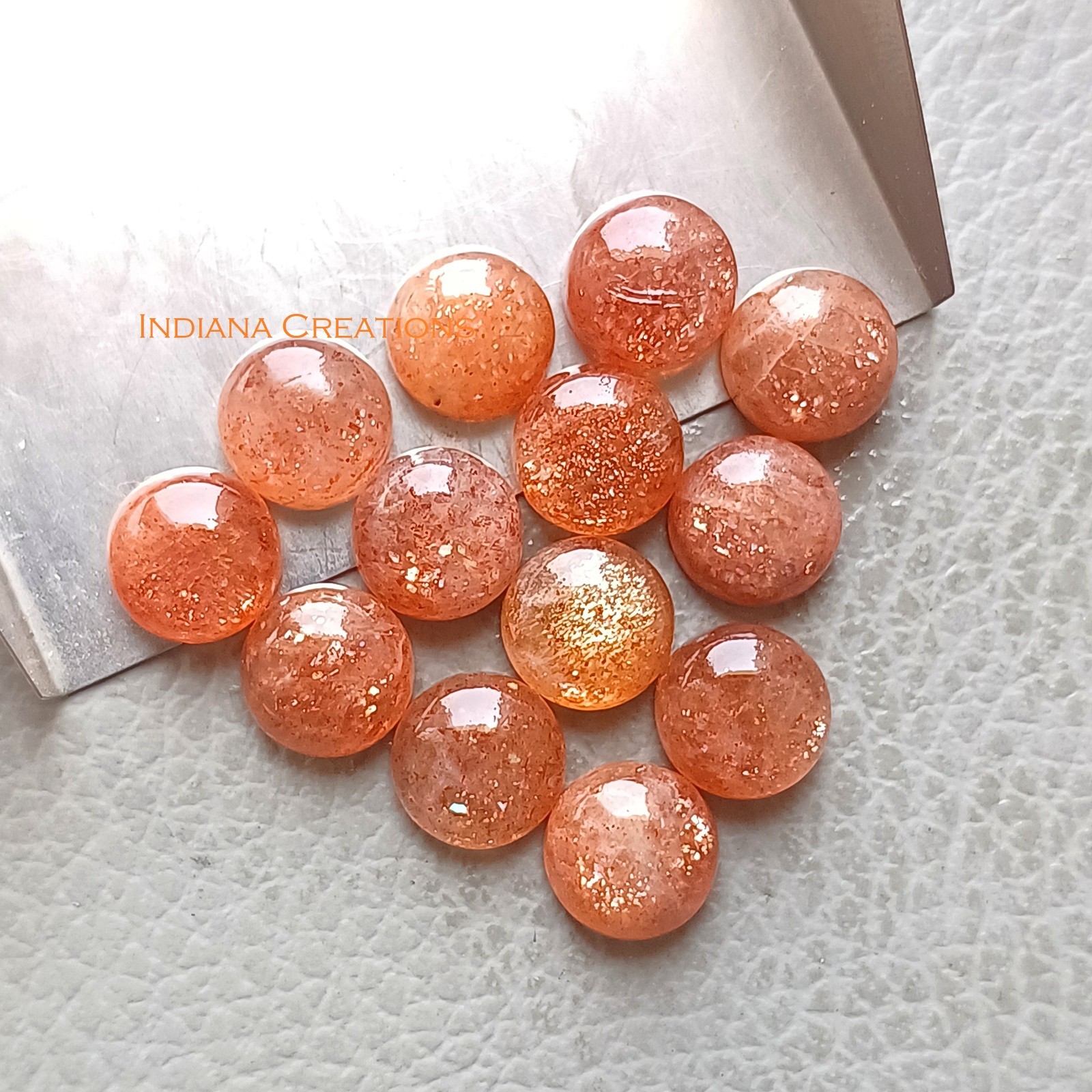 Natural Sunstone Round Cabochon 5mm To 15mm Loose Gemstone