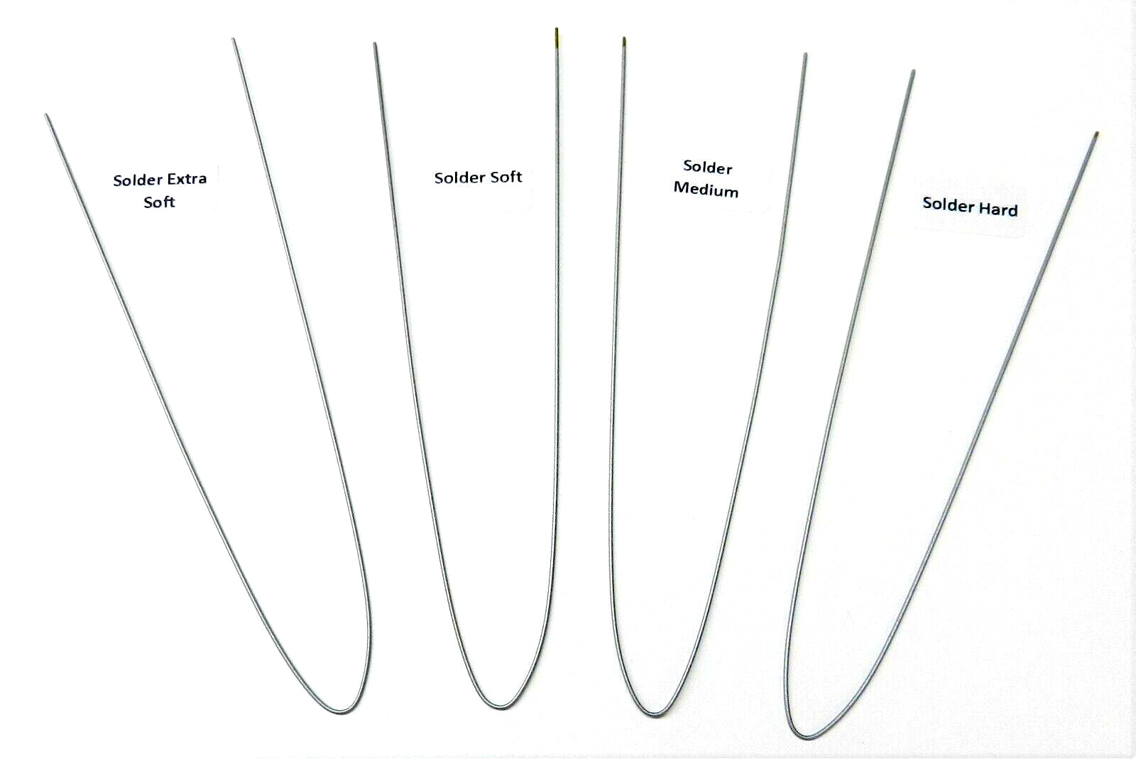 Silver Solder Wire Assorted 4 Types X-Soft, Soft Medium & Hard Jewelry Soldering