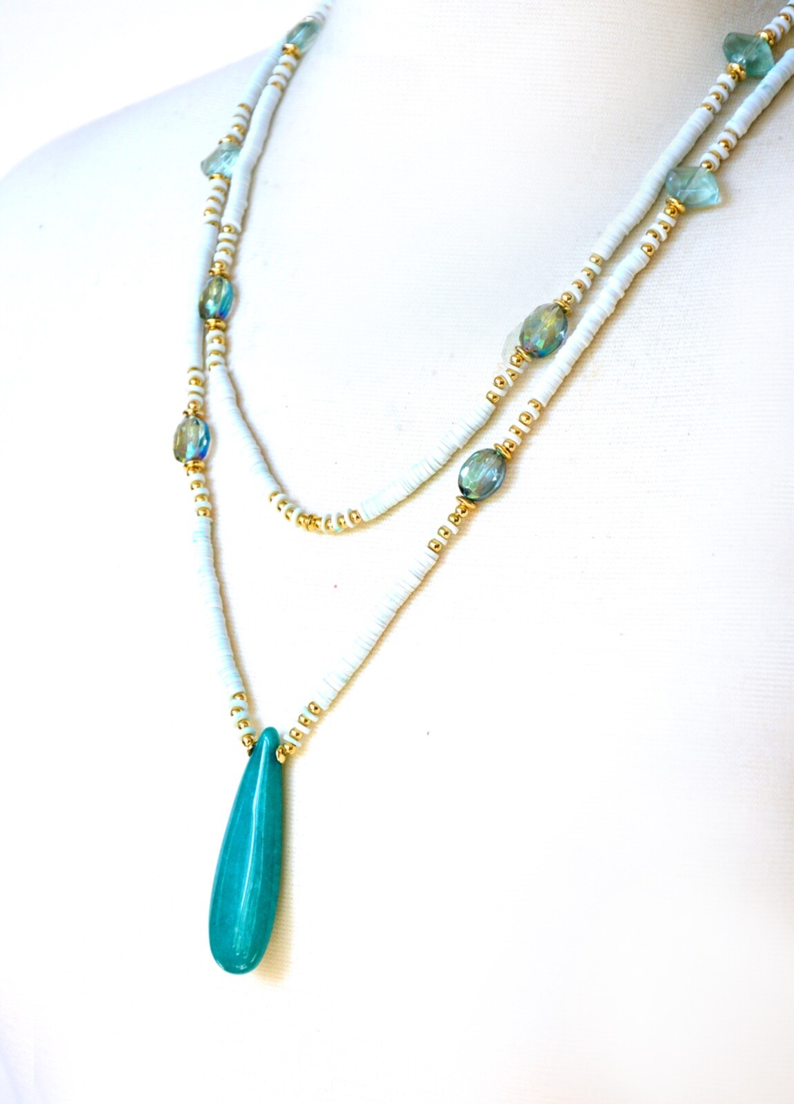 Layered necklace, Wedding necklace, Pearl necklace, Party necklace, Bib Necklace