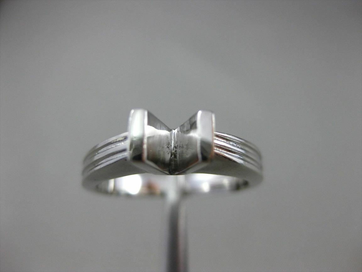 ESTATE PLATINUM 3D TENSION SOLITAIRE SEMI MOUNT ENGAGEMENT RING #24605 4mm WIDE