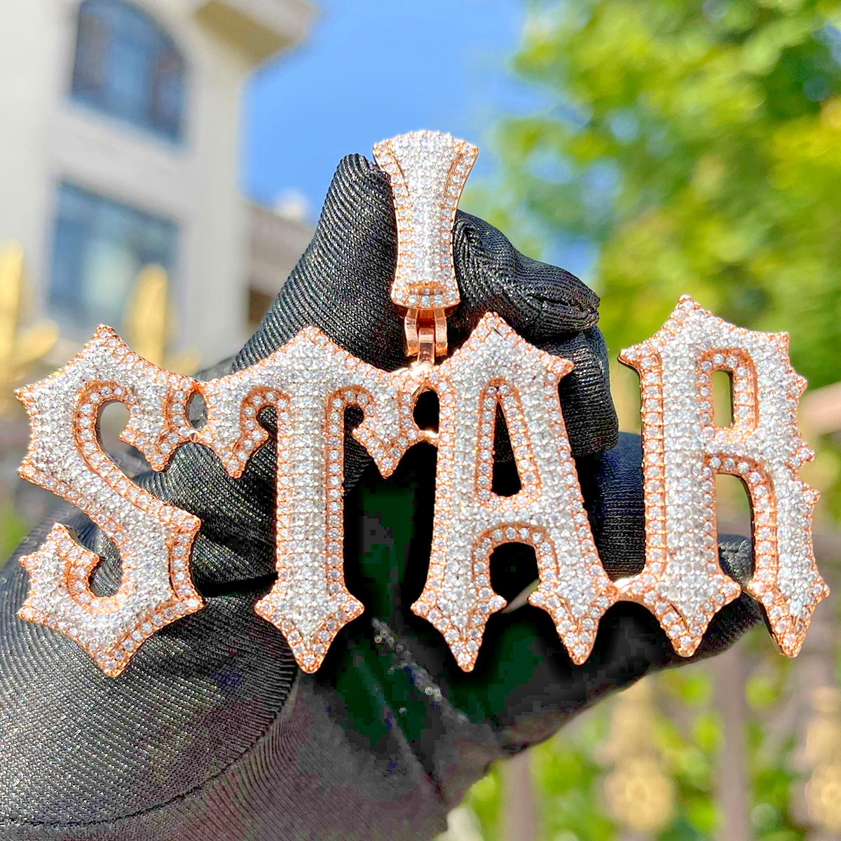 Iced Out Custom Name Necklace Personalized Pendant Men Hip Hop Jewelry Gift New