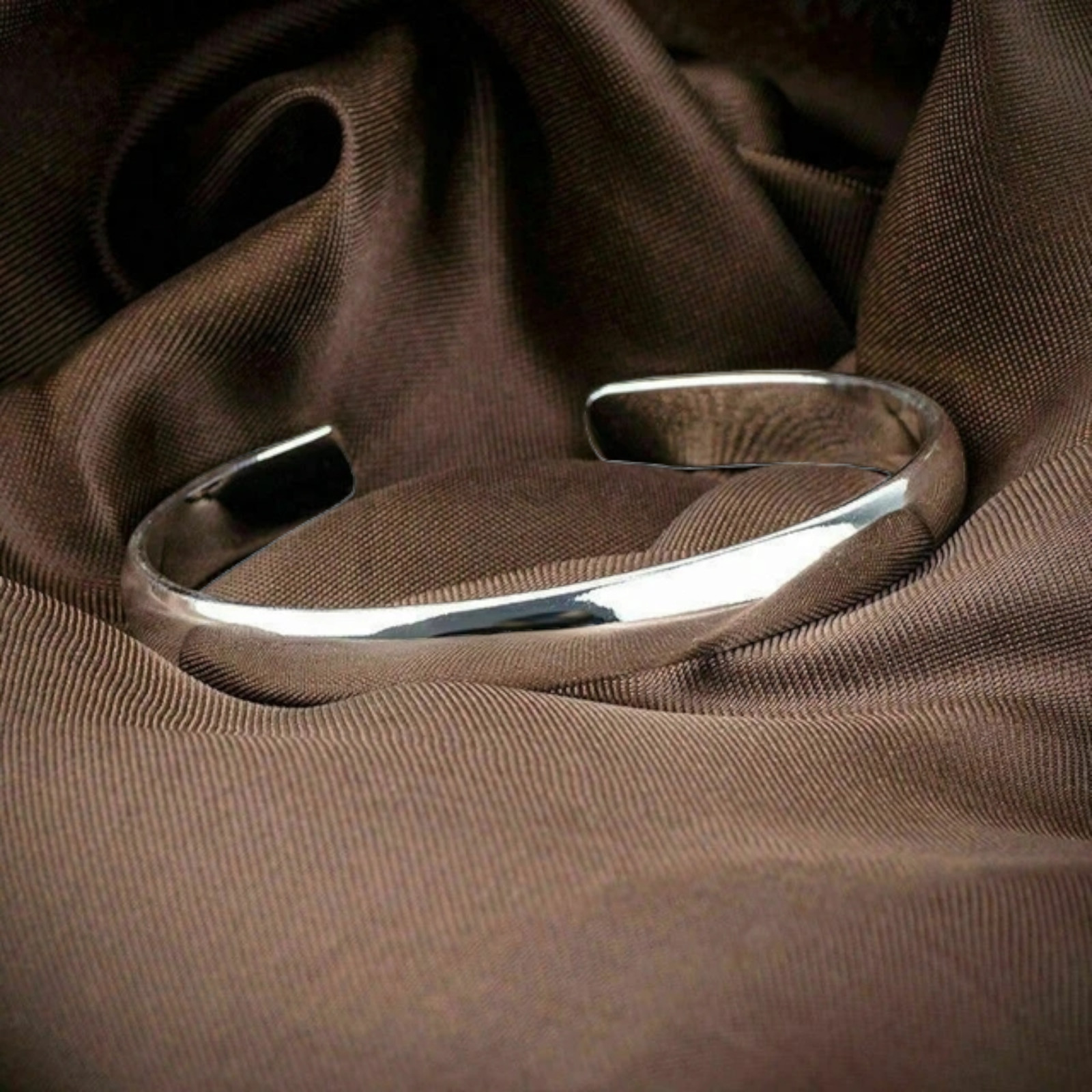 Silver Plated Resizable Cuff Bangle Bracelet Unisex Fashion Jewelry Women, Men