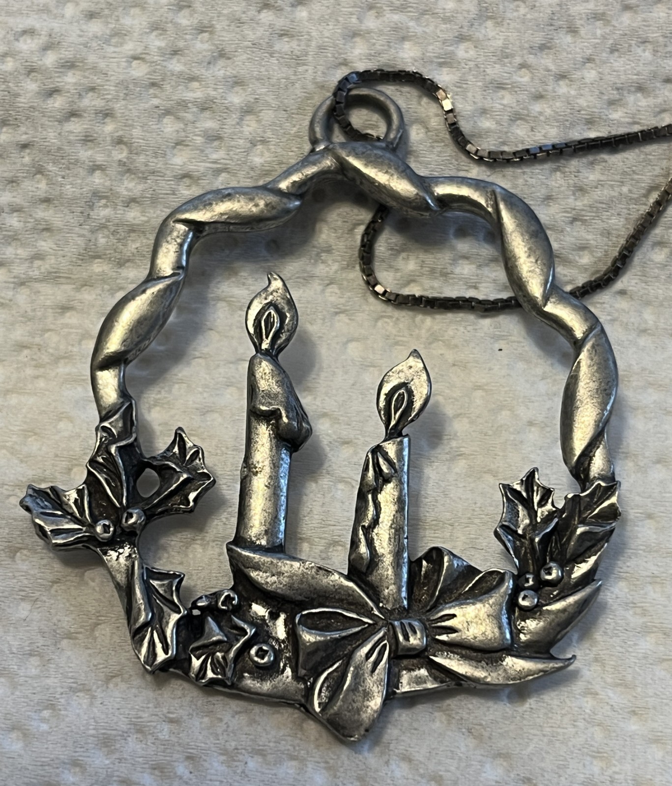 1986 Seagull Pewter Canada Pendant W/ 18″Sterling Silver DCC Italy Necklace