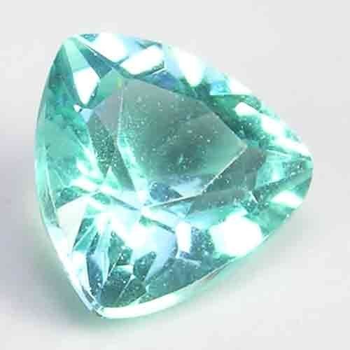 SPIRITUAL GEM NATURAL PEACOCK GREEN COLOR BRAZILIAN APATITE GEM – TRILLION CUT