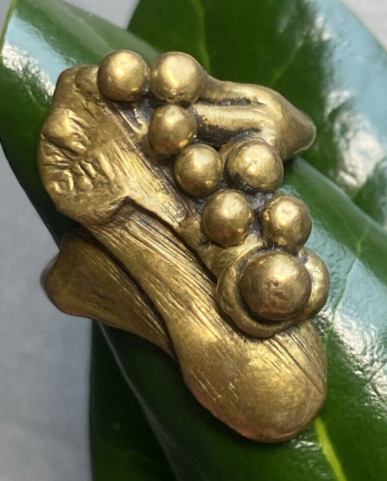 Antique Vintage Art Nouveau Bronze Ring Estate Jewelry Pre-owned Calla Size 4