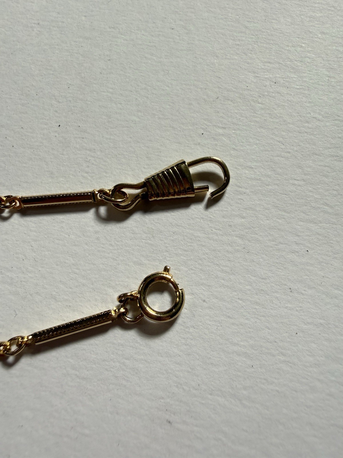 Vintage Pocket Watch T Bar Chain Gold Tone / Gold Filled(?) 14.25″