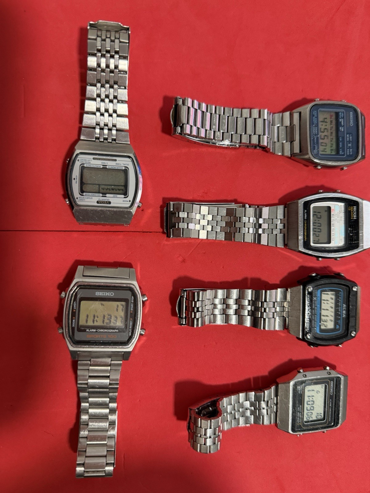 vintage 6 digital watches for men