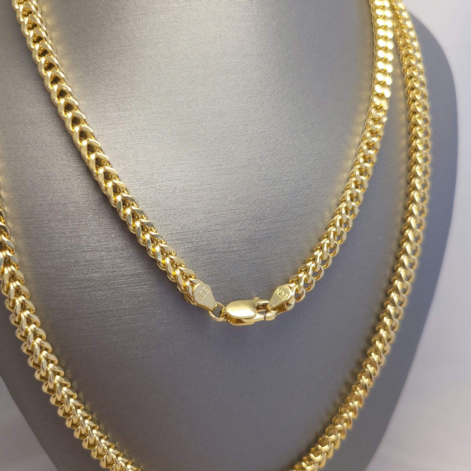 14K YG Hollow Foxtail Chain