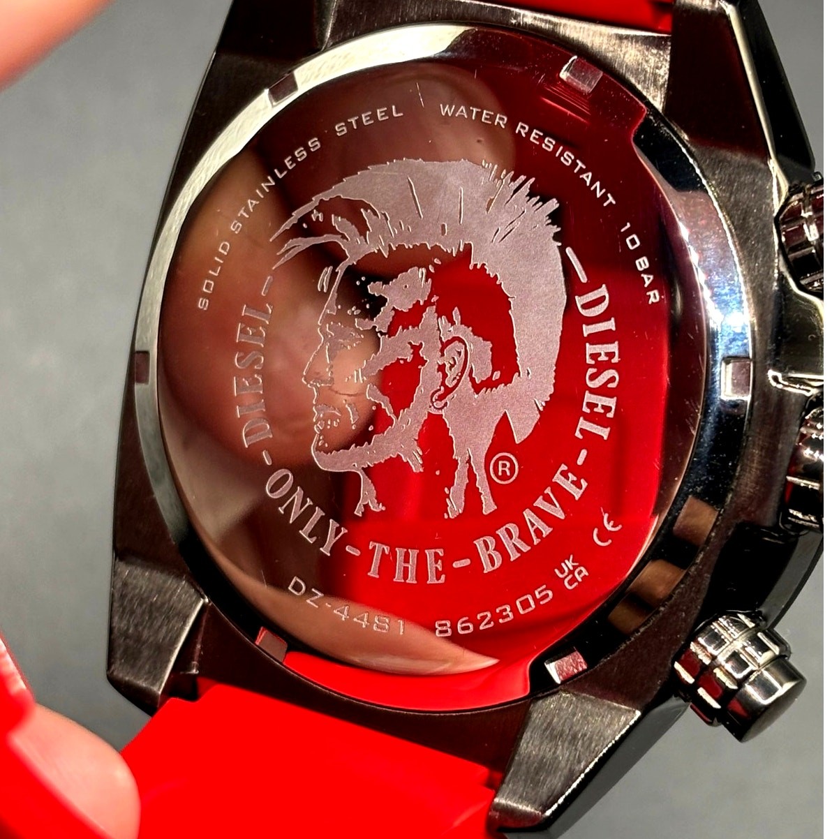 Diesel Overflow DZ4481 Chronograph Red Silicone 55mm Men’s Watch