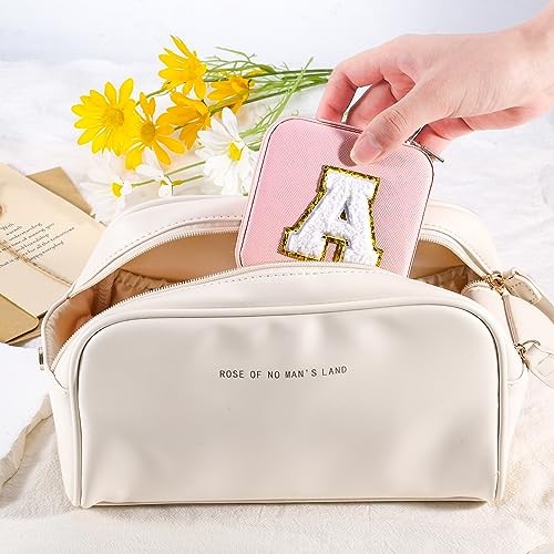 Travel Jewelry Case for Women Girls Daughter Birthday Gift from Mom Dad A Pink