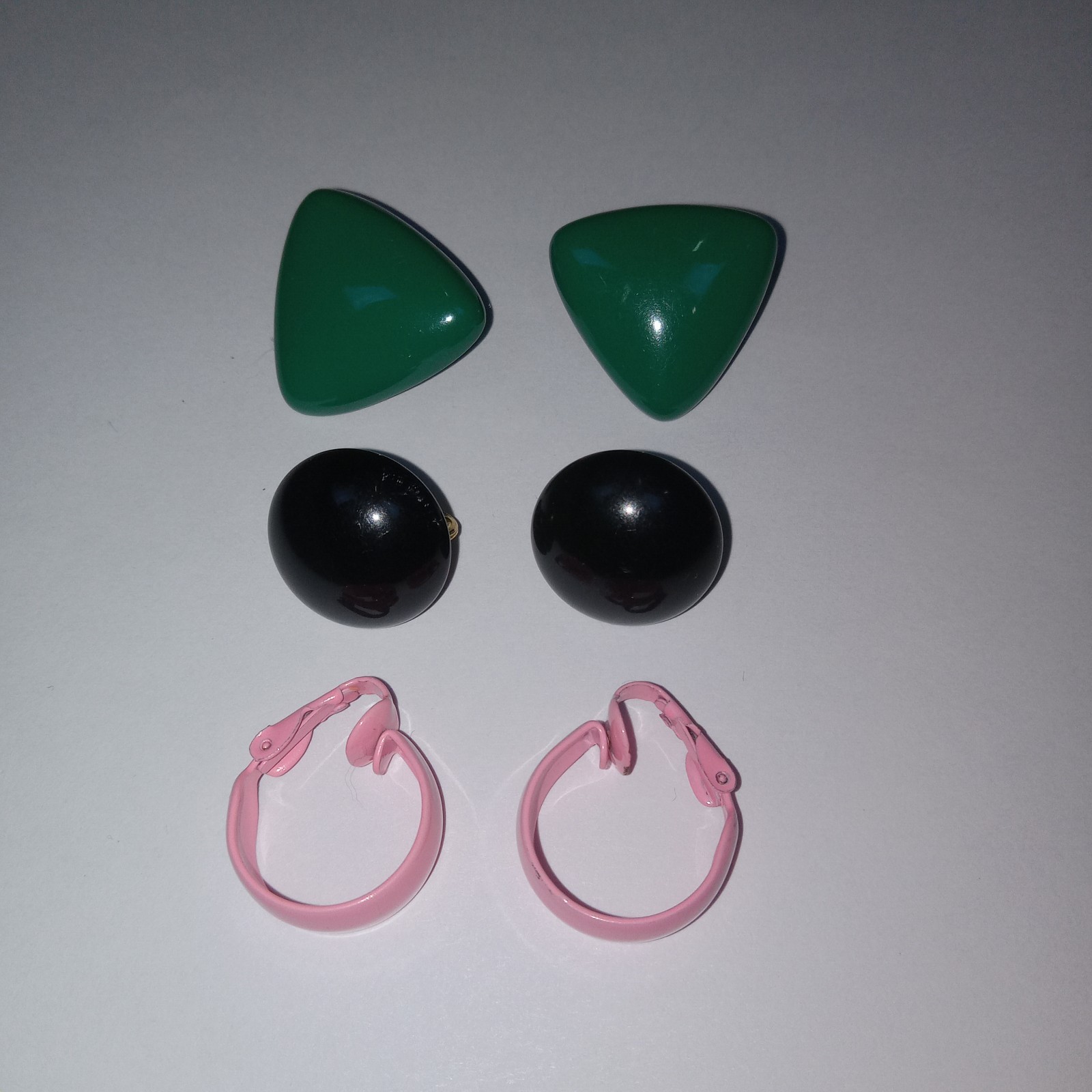 Vtg Colorful Clip on Screw Back Earrings Lot of 13 Metal and Plastic