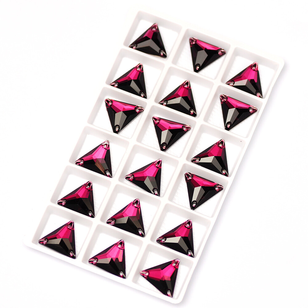 Triangle DIY Sewing Crystal Strass Sew On Stones Glass Beads FlatBack Rhinestone