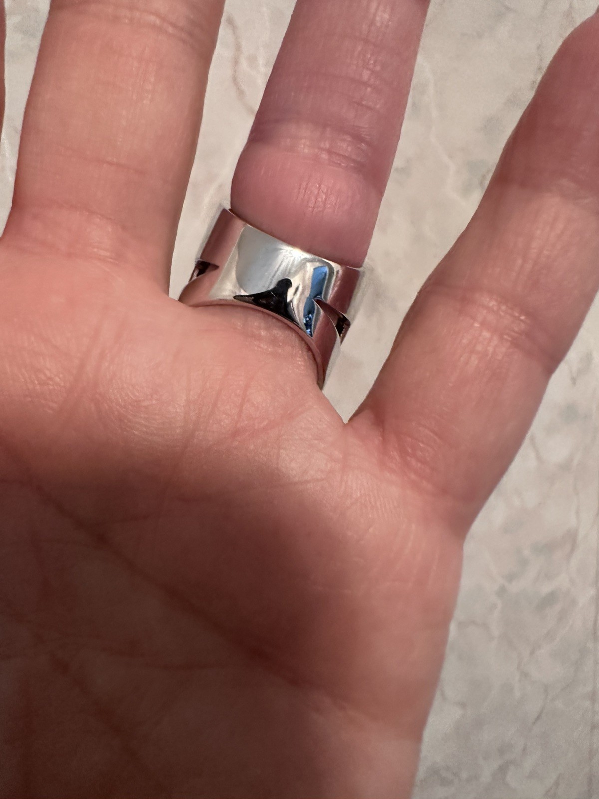 SONIA BITTON SIMULATED DIAMOND FACE RING ~ STERLING SILVER RING