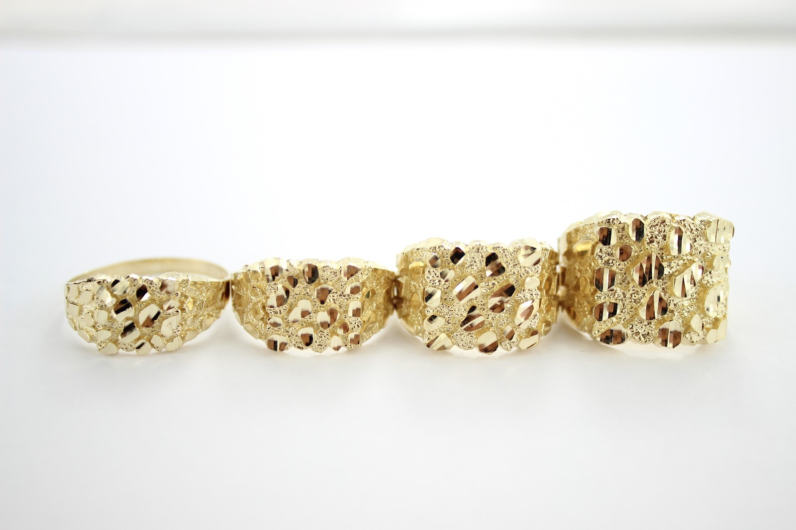 Authentic 14k Gold Nugget Ring Manly Small Medium Large Extra Large Sizes 6-13
