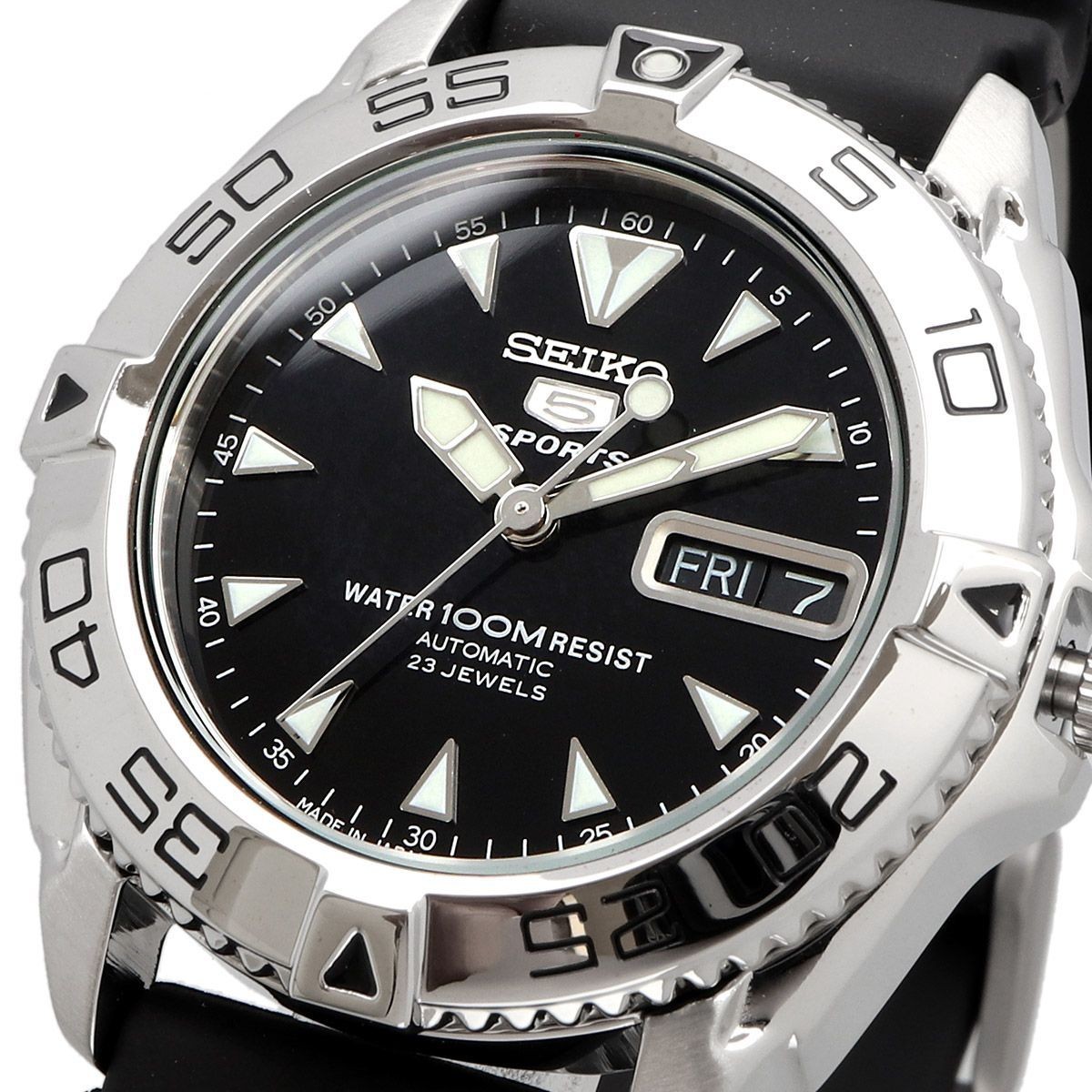 SEIKO 5 Sports SNZF33J2 7S36-03J0 Automatic Black Dial 100M Men’s Watch