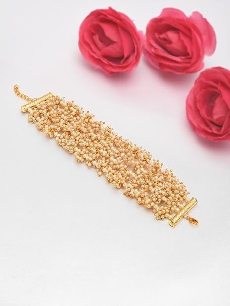 Modern Indian Bracelet Gold Tone Crystal Adjustable Fashion Jewelry Gift