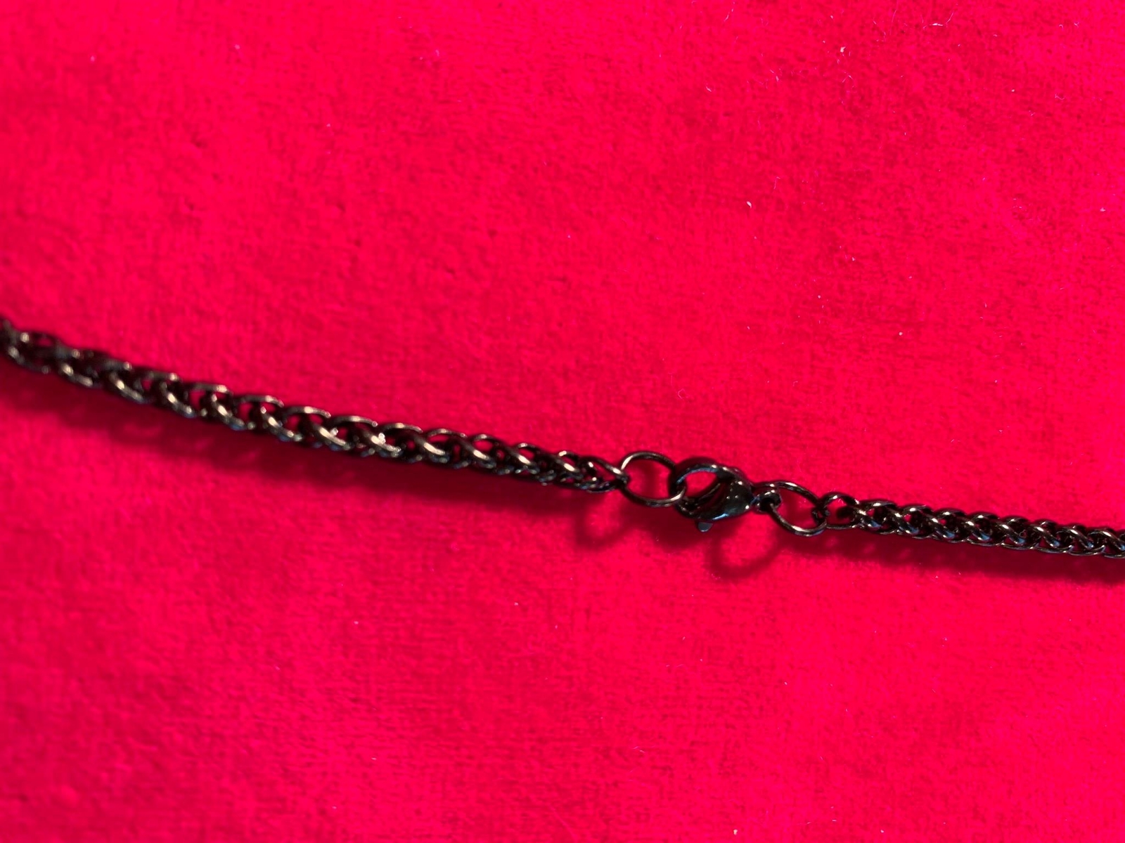 7″-44″ Unisex ,3mm Stainless Steel Black Plated Braided Wheat Necklace