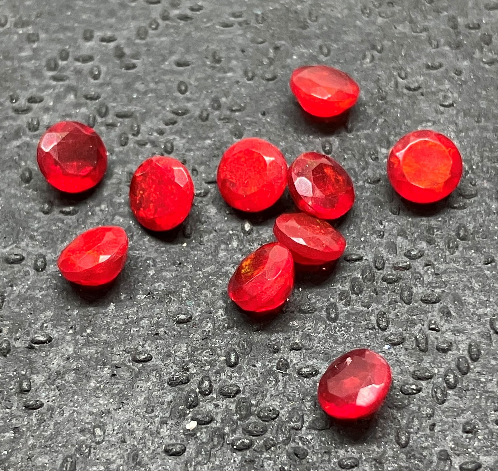 AAA Natural Ethiopian Red Fire Opal Round Cut Loose Gemstone For All Jewelry