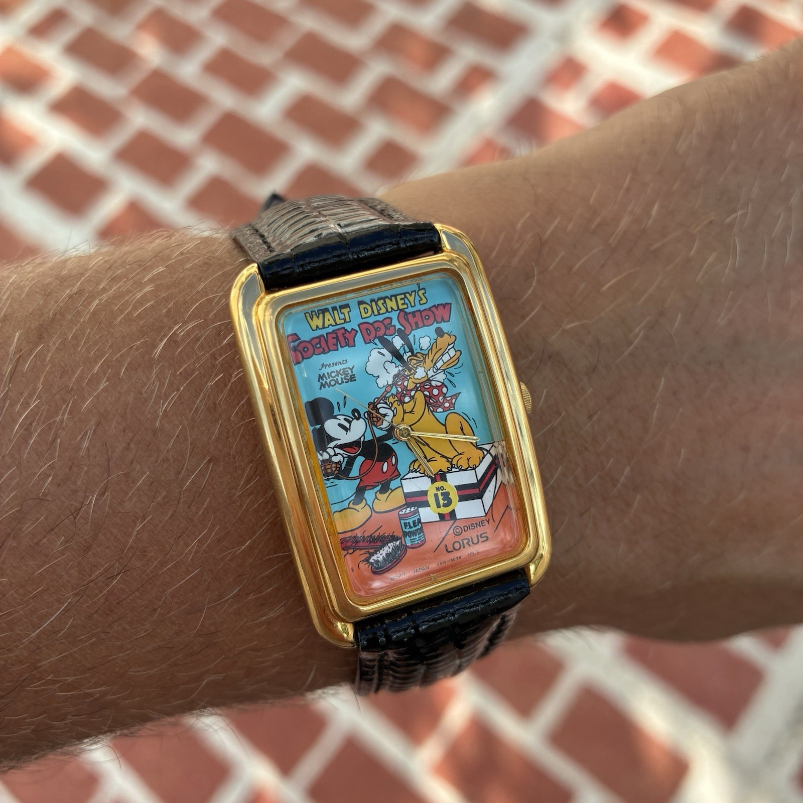 RARE Seiko Lorus Disney Mickey Mouse Men’s Tank Watch Read Description
