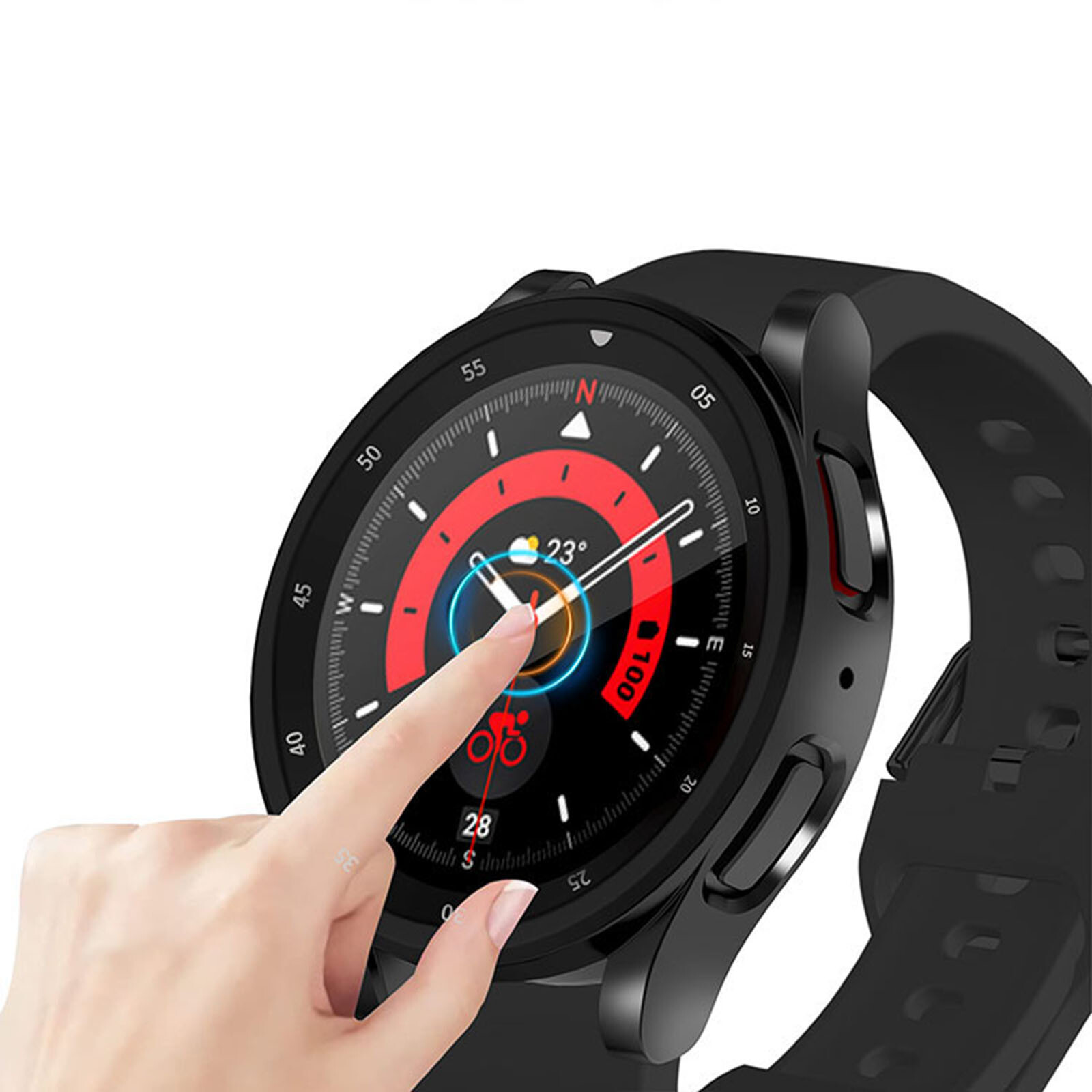 TPU Watch Case with Scale +Screen Protector For Samsung Watch5 Pro 45mm