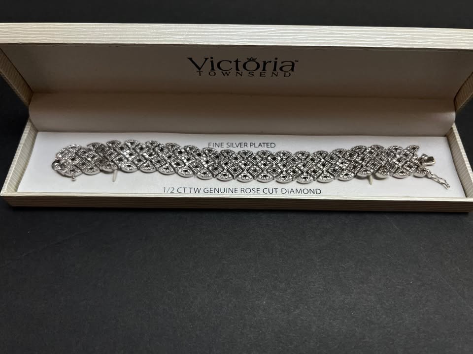 Victoria Townsend 1/2 CT TW Genuine Rose Cut Diamond Bracelet