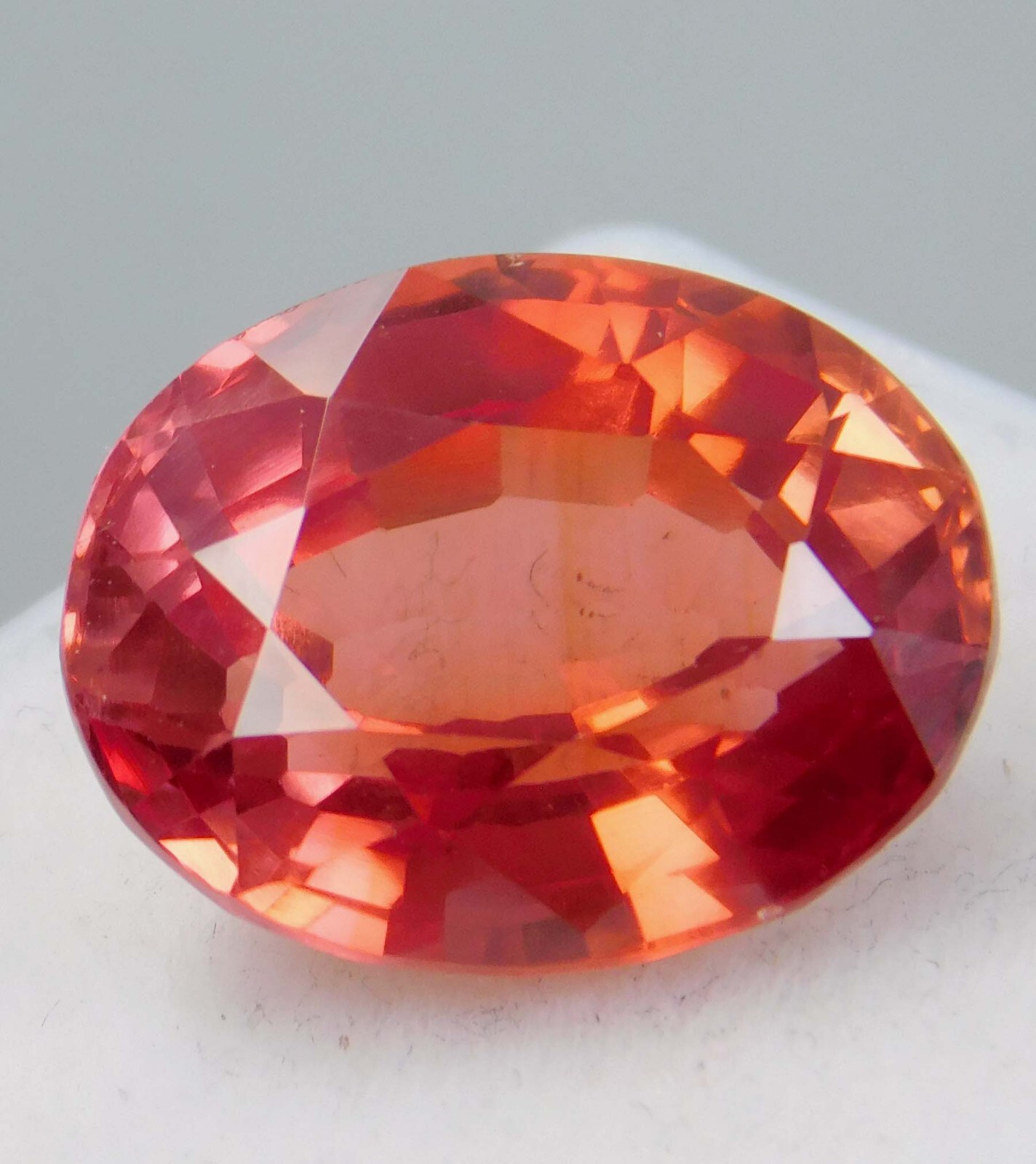 Padparadscha Sapphire Unheated Natural 12.70 Carat Certified Loose Gemstone