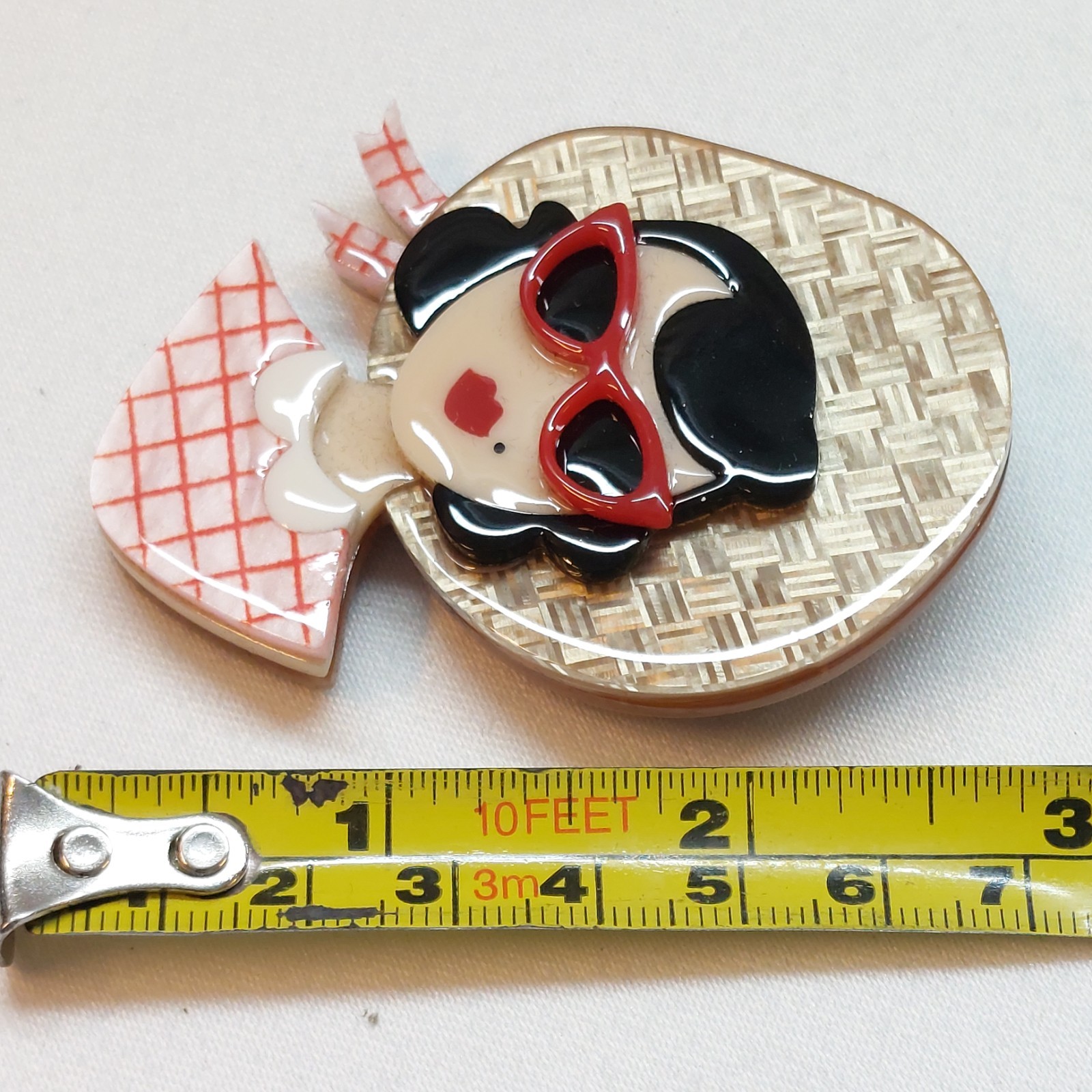 Erst Wilder Brooch Picnic Portrait Boxed Resin Sold Out