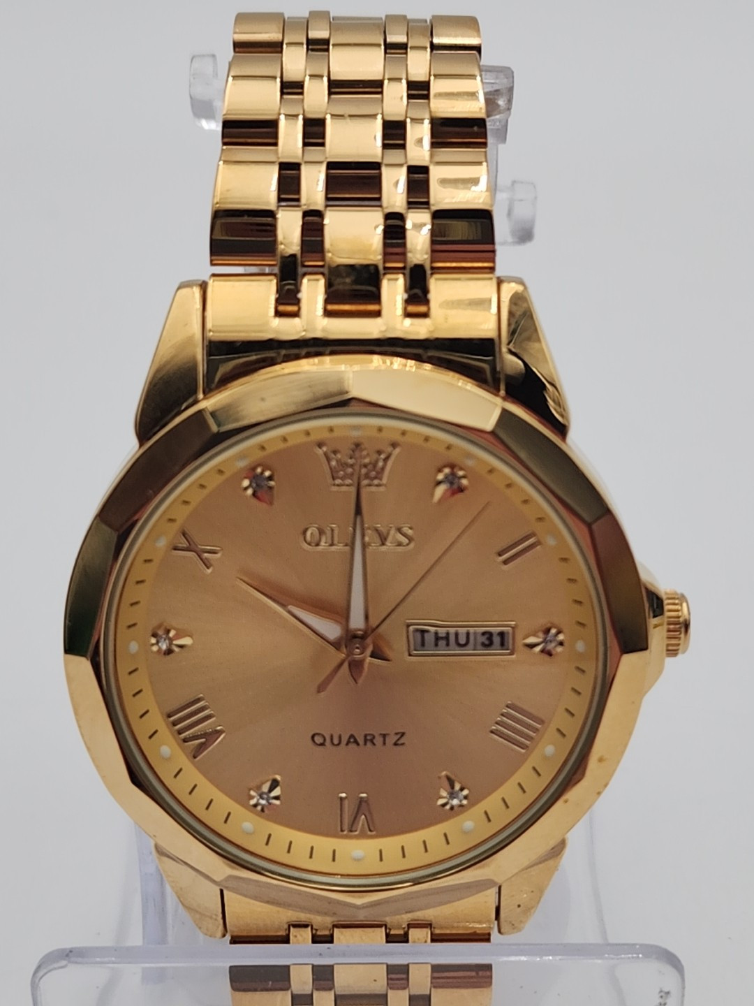 Olevs Mens Luxury Watch Gold 9931G