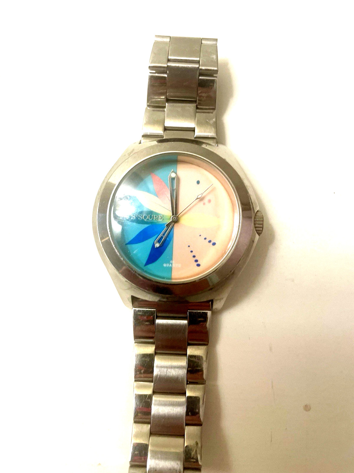 Unisex Watch Round Flower Face by S Square Very Palm Beach Vintage
