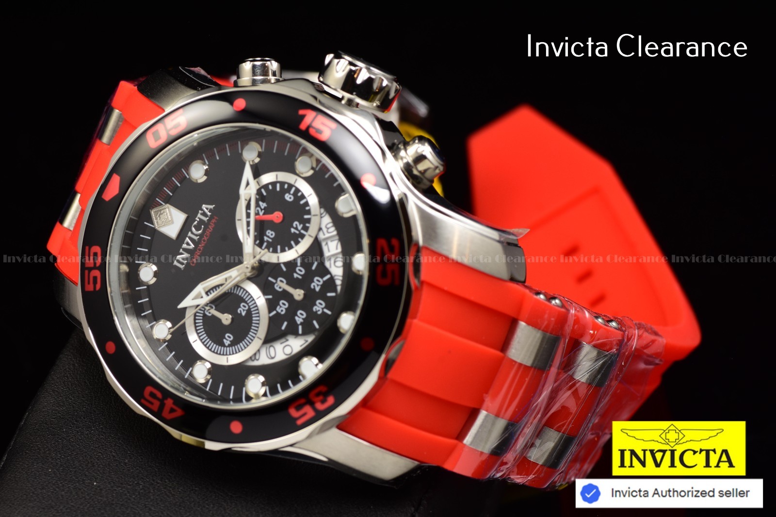 Invicta Women’s Pro Diver MOP Iridescent Stainless Steel Chronograph 40mm Watch