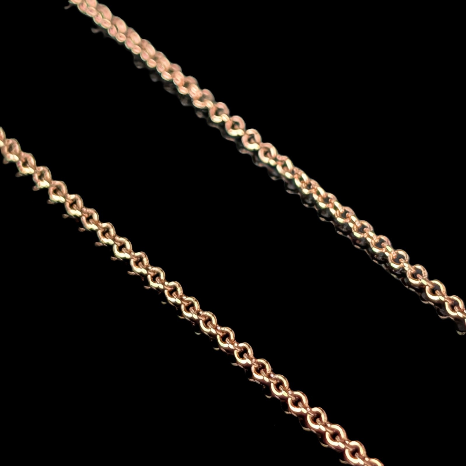 BH EFFY 14k Rose Gold Cable Link Chain Italy Vintage Estate Jewelry 18″ 1.2g