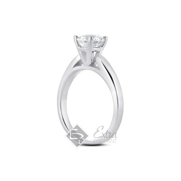 0.39ct D/VS2/Ideal Round Certified Diamond 18k Gold Cathedral Wedding Ring 8.22g
