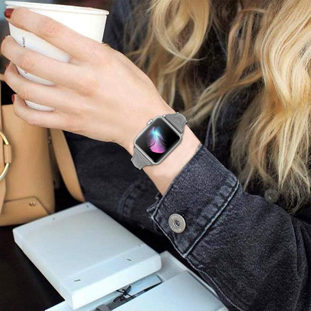 Leather Bands Compatible Apple Watch Bands for Women 38Mm 40Mm 41Mm 42Mm 44Mm 45