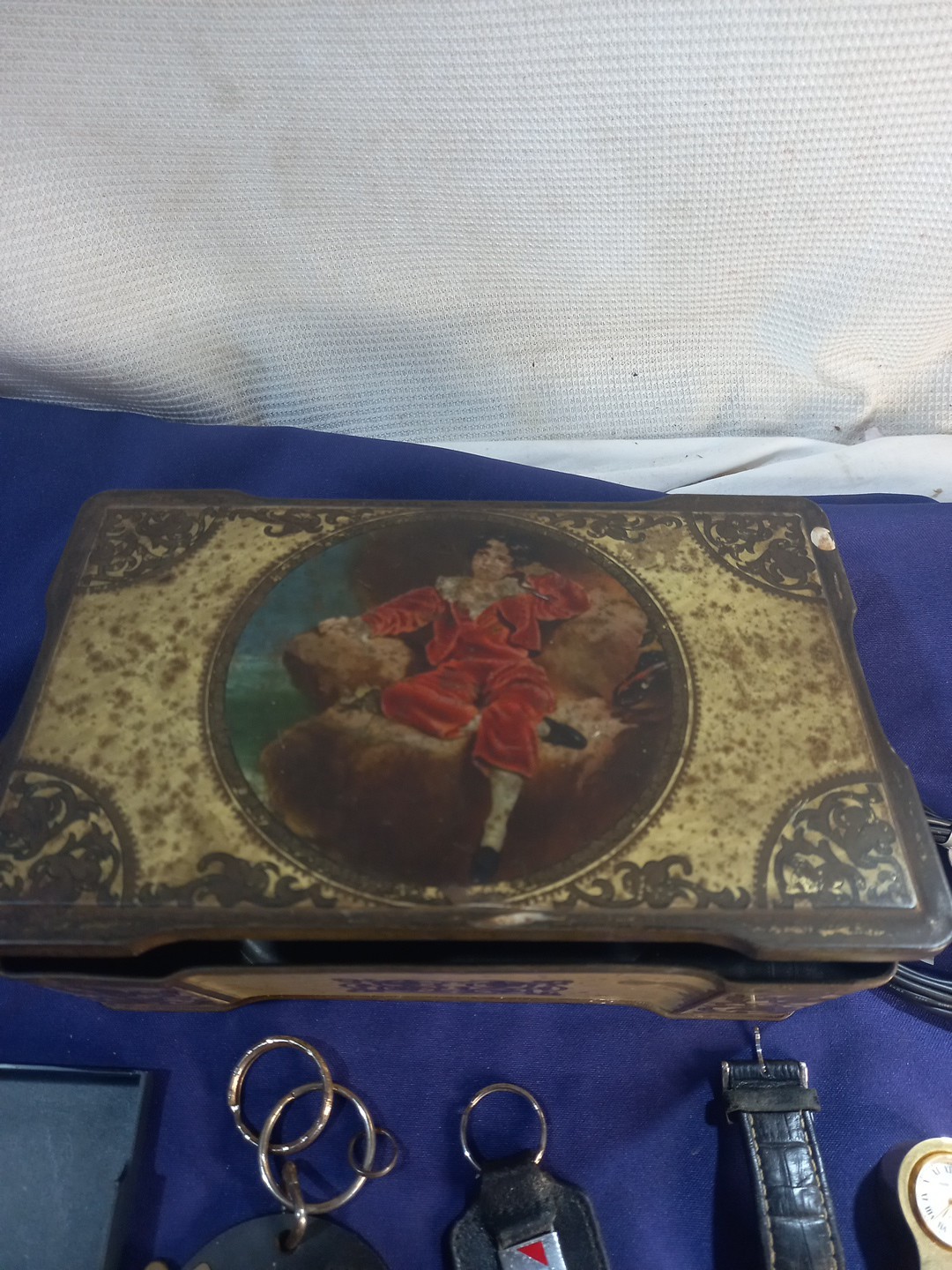 Vintage Tin With Watches Etc Joblot