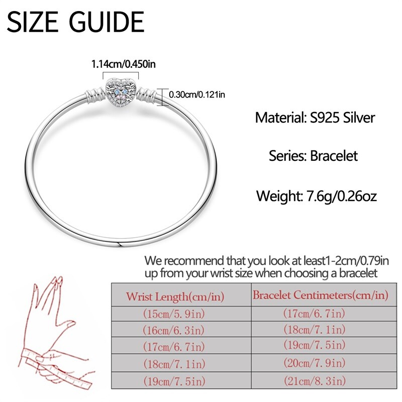KUNSIR 925 Sterling Silver Butterfly Heart Bangle Bangle Bracelet For Women Gift