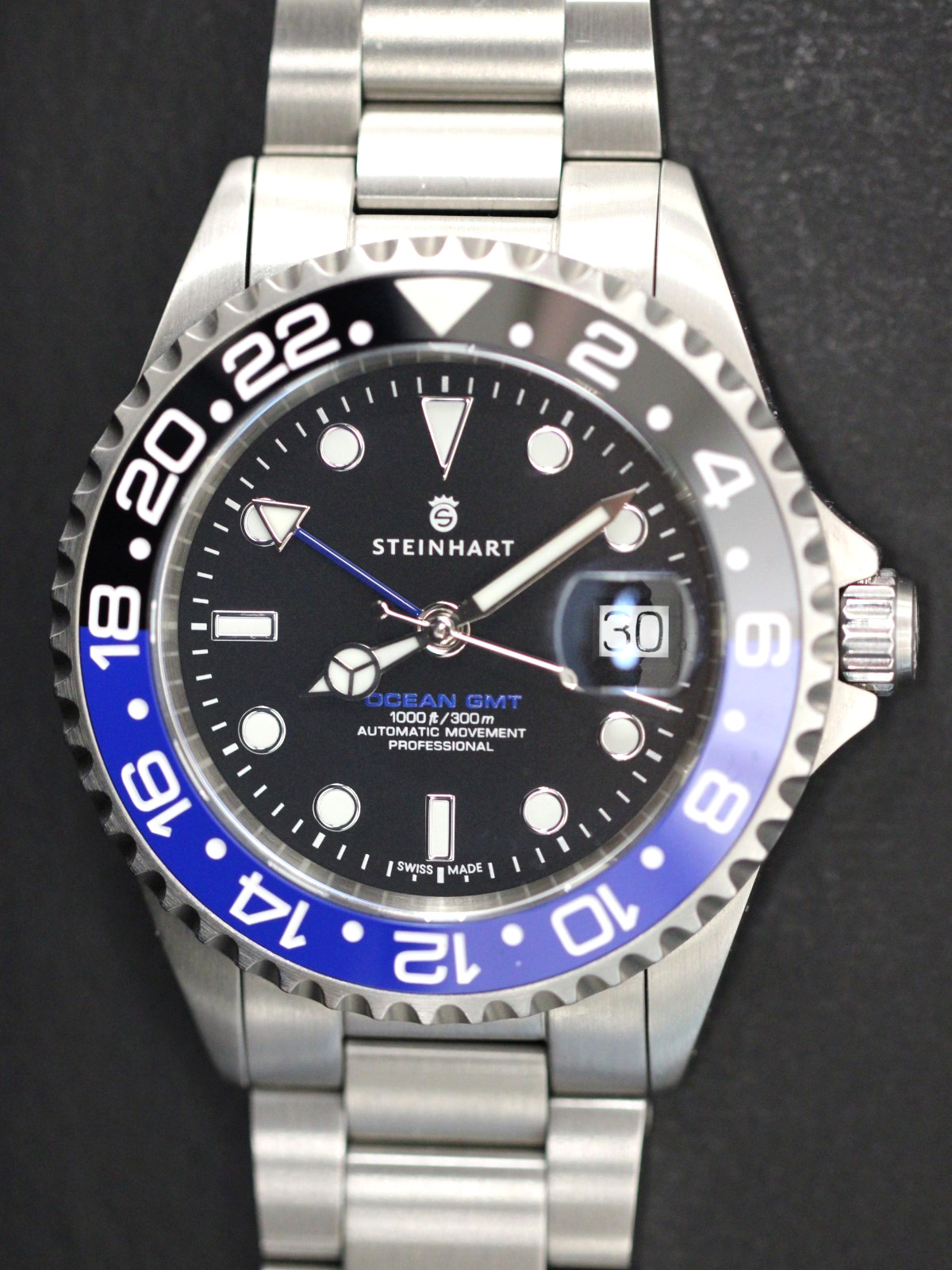 Steinhart Ocean One GMT Classic Ceramic SW330-2 Automatic Mens Watch 103-1338
