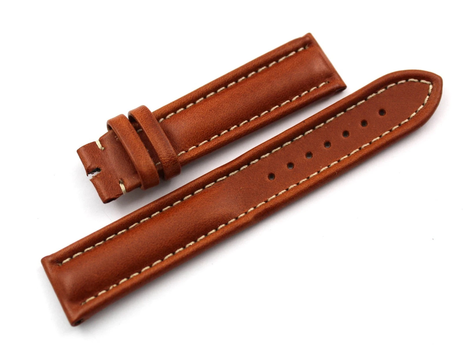 Handmade Brown Leather Strap 20/18mm Handmade Made Italy New