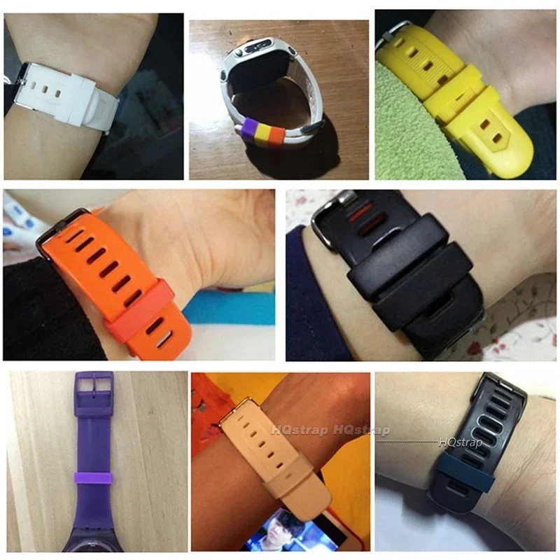 2-Pack Silicone Watch Strap Band Hoop Loop Retainer Buckle Holder Ring Keeper