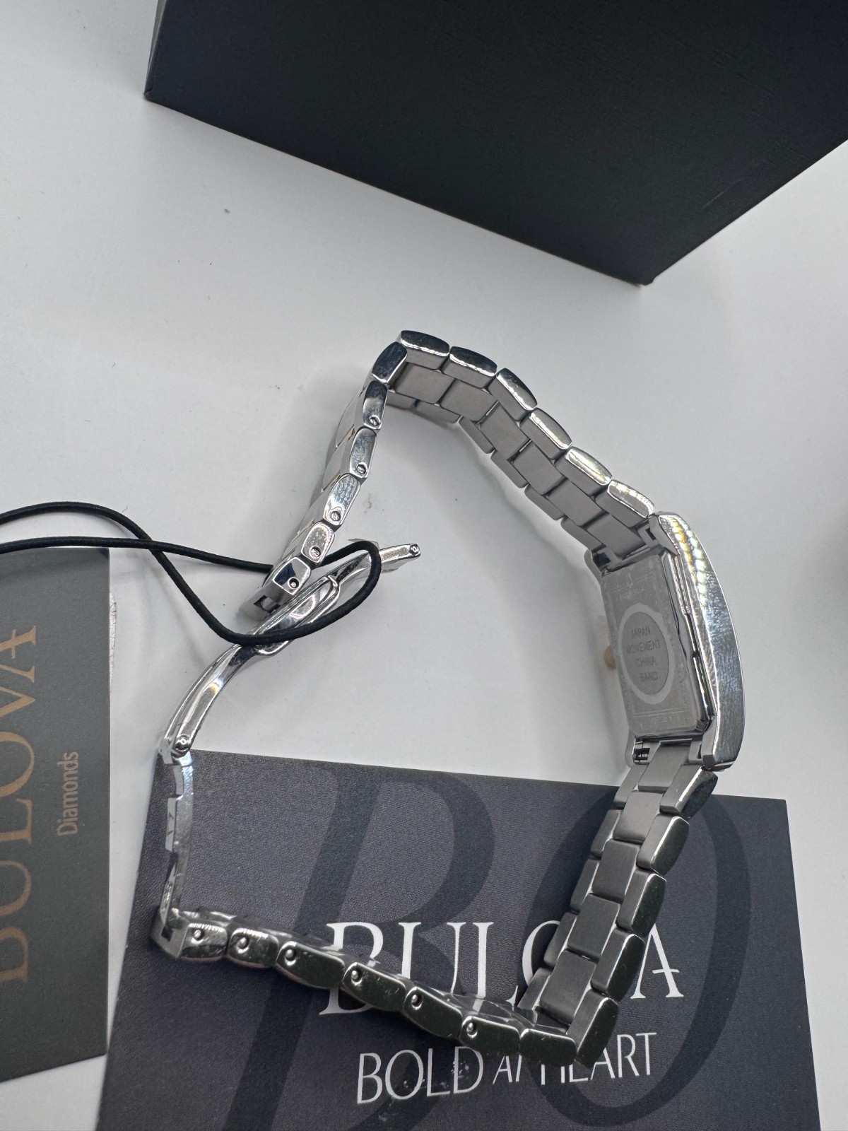 Bulova Classic 98P230 Black Dial Diamond Two Tone Stainless Steel Watch – NIB