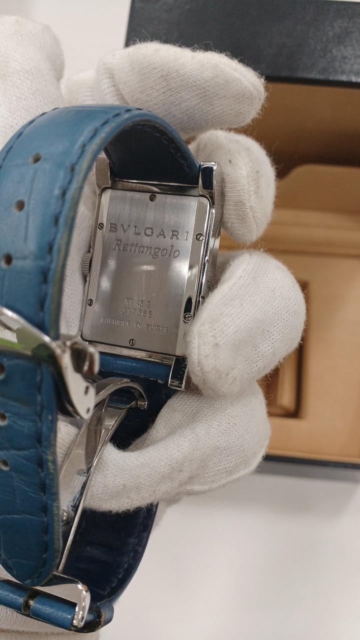 BVLGARI RECTANGLE RT45S vintage quartz movement wristwatch luxury Swiss-made