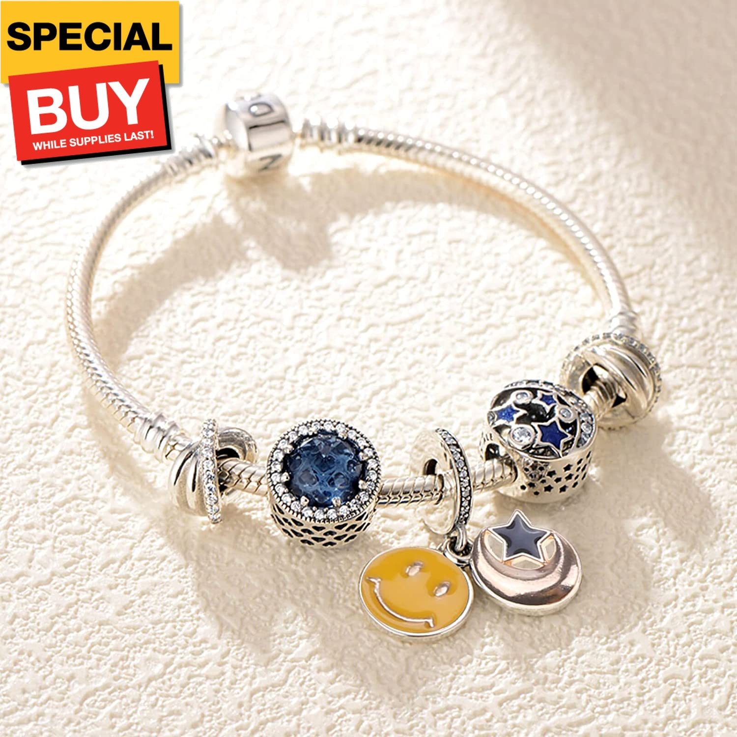 150PCS Bracelet Charms, Silver Bracelet Gold Plated Enamel Charms Pendants for N